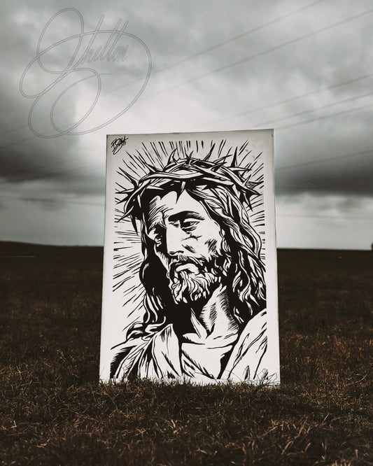 24x36 hand painted Jesus portrait